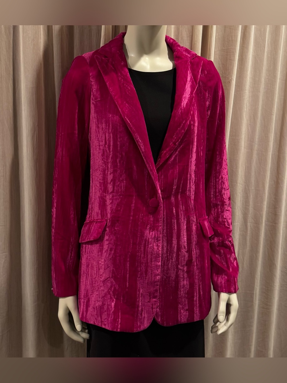 Nasty Gal Crushed Velvet Blazer